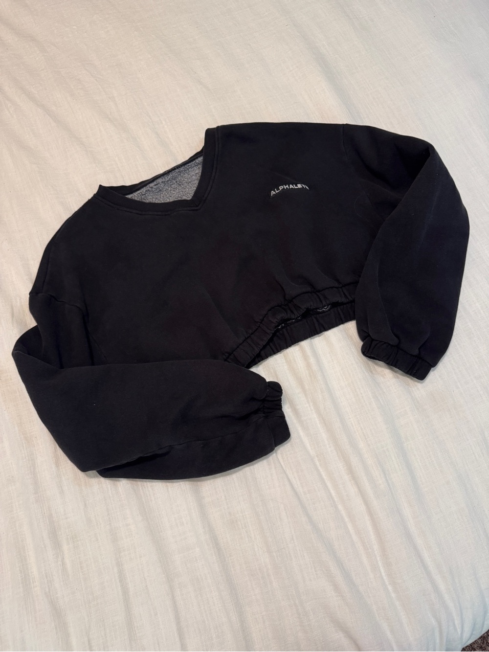 Alphalete Cropped Sweater - Medium/Black